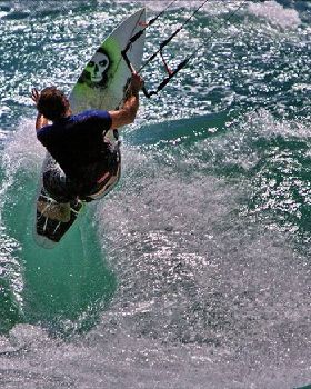Surfin with a kite