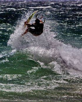 Surfin with a kite