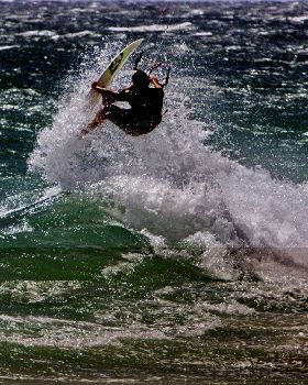 Surfin with a kite