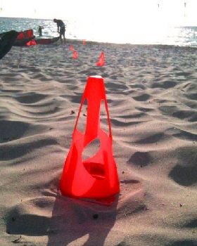 Cones on the beach