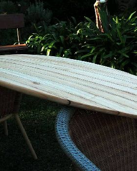 Paulonia surfboard prior to fittings