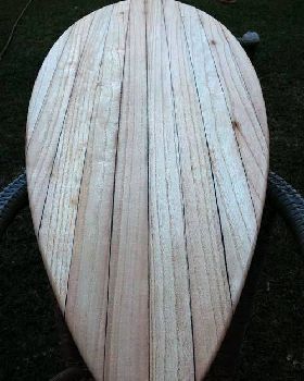Paulonia surfboard prior to fittings