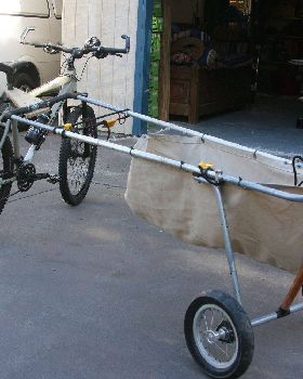 converted pram and telescopic side arm for kite or sup.....