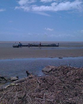 Sandgate Beach Clean up after flood