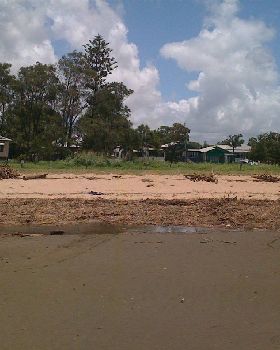 Sandgate Beach Clean up after flood