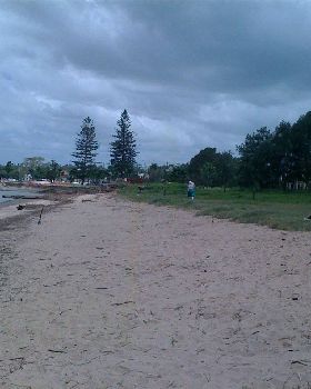 Sandgate Beach Clean up after flood