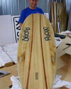 Redwood stringers with paua shell inlays