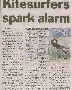 Kitesurfers Spark Alarm