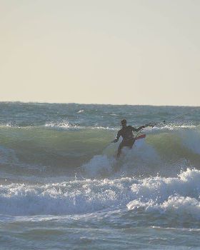 Kitesurfing in a WA Seabreeze