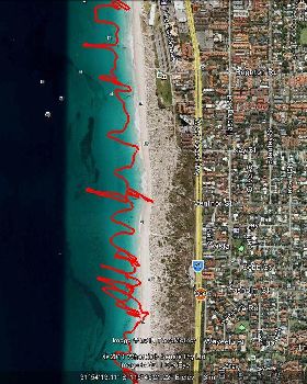 2nd zoomed out view of the runkeeper downwinder log