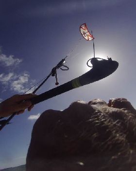 Kitesurfing at Hampton with handcam