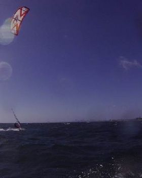 Kitesurfing at Hampton with handcam
