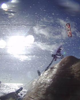 Kitesurfing at Hampton with handcam