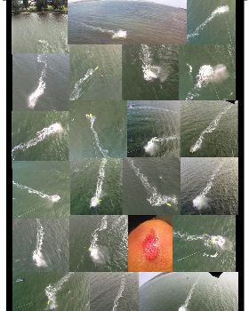 Race board crashes