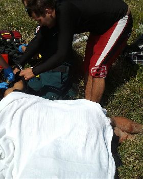 Kite boarding acident