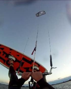 winter kitesurfing