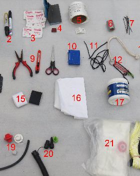DIY repair kite toolbox