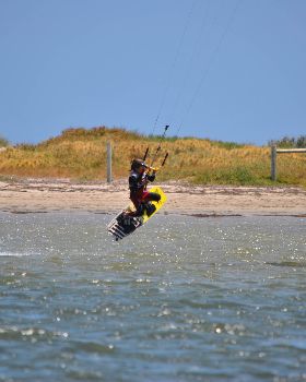 Nate attemping a hooked railay