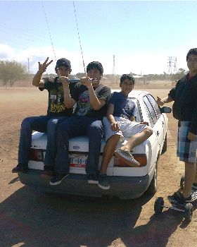 My friends in my first land kite