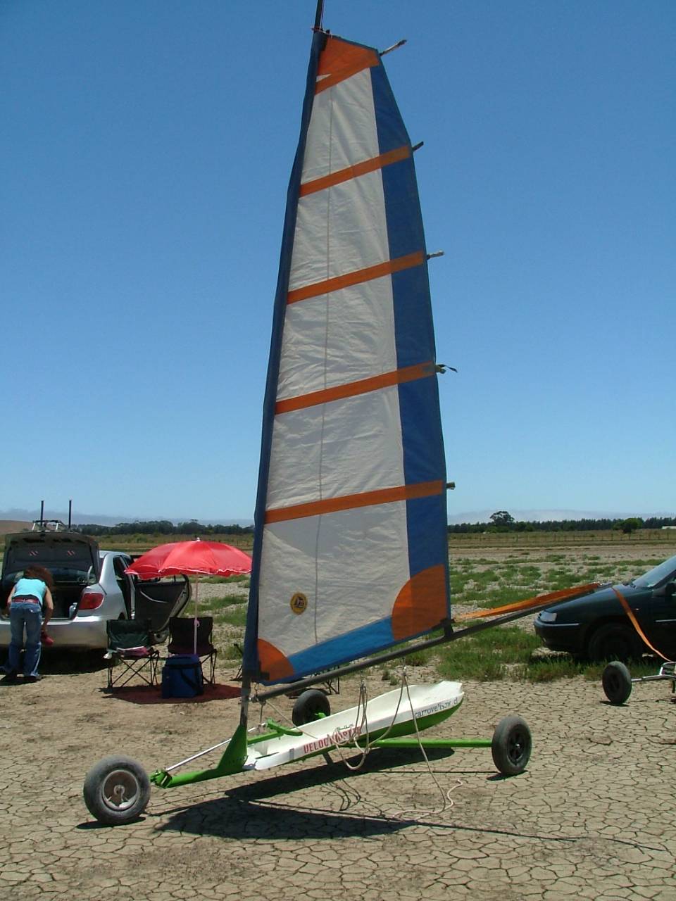 pacific magic landsailers, with different sail sizes ( 1 sqmt to 6.5 sqmt.)
