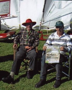 Ross & Kym assisting in the 4WD show display of Land Yachts