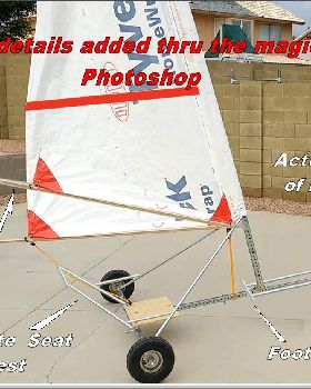MIA TRIKE A SAIL FULL SCALE STEEL AND TYVEK PART 2