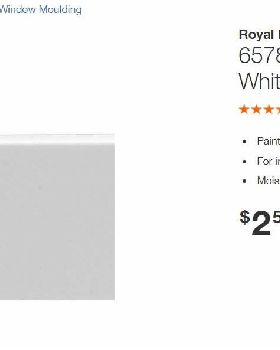 HOME DEPOT PVC  Screen Molding