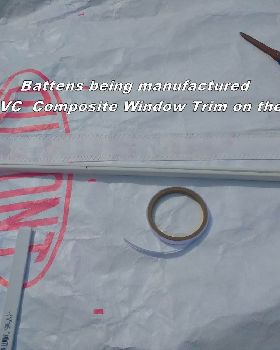 MIA TRIKE A SAIL FULL SCALE STEEL AND TYVEK  BATTENS