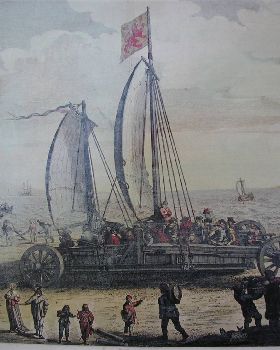 The late 1800s Land Sailing on the North beaches of France