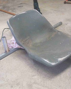 mini-yacht frame prior to final modification.