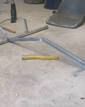 mini-yacht frame prior to final modification.