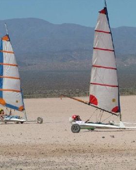pacific magic landsailers, with different sail sizes ( 1 sqmt to 6.5 sqmt.)