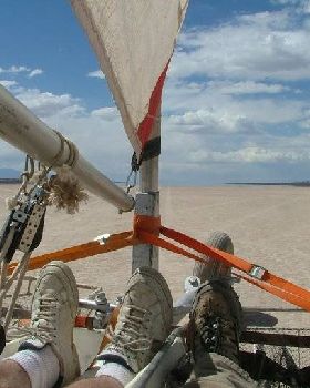 front view of bar supporting the rescue strecher