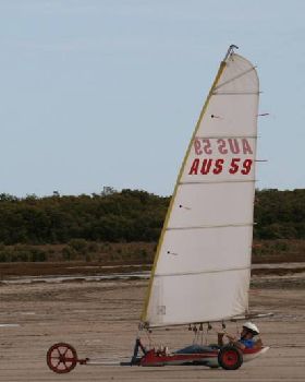 some land yachts at port gawler today sunday 6th April 2008