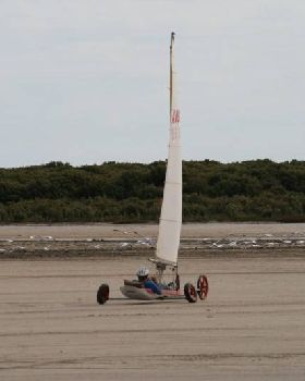 some land yachts at port gawler today sunday 6th April 2008