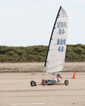 some land yachts at port gawler today sunday 6th April 2008