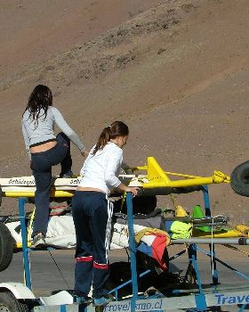 Landsailing, pampa del leoncito, argentina 