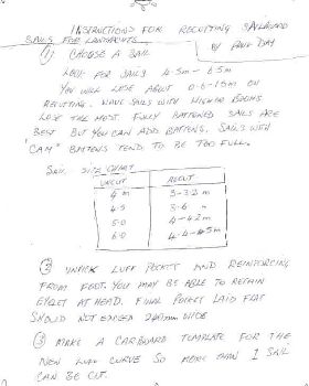 How I recut sailboard sails for landyachts