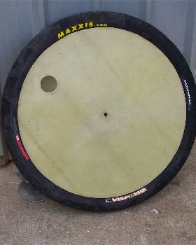 completed rim with tyre fitted