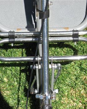 footbar adaption in blokart with pod fitted.Lake Lefroy