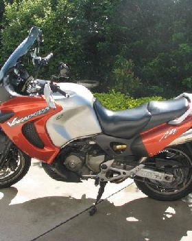 '99 Honda Varadero as tow vehicle for Blokart trailer