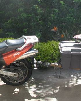 '99 Honda Varadero as tow vehicle for Blokart trailer