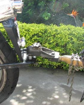 '99 Honda Varadero as tow vehicle for Blokart trailer