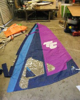 recutting 10cate sail for landyachts