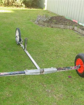 Double ski axle