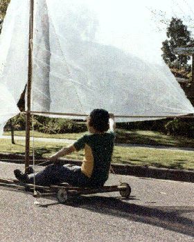 Plastic sheet sail and jib