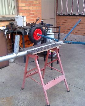 Front steering head fitted and the fallshaws