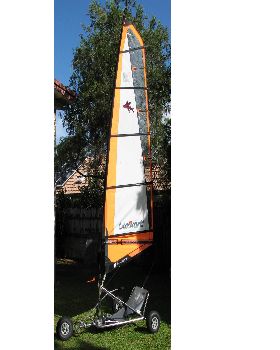 My new 4m Orange sail with 'Flying Fish' emblem