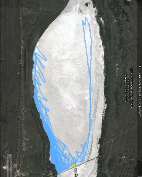 land sailing GPS tracks