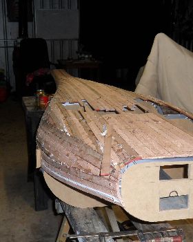 stripping top of hull